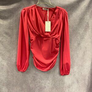 GRACE KARIN Elegant Surplice Wrap Blouse